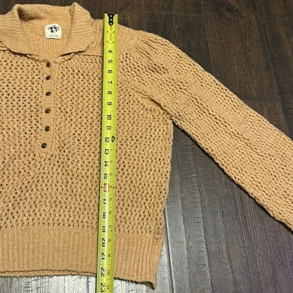 Free People Snowdrift Pullover Camel Heather Sweater Size Large Women - Picture 12 of 12